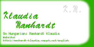 klaudia manhardt business card